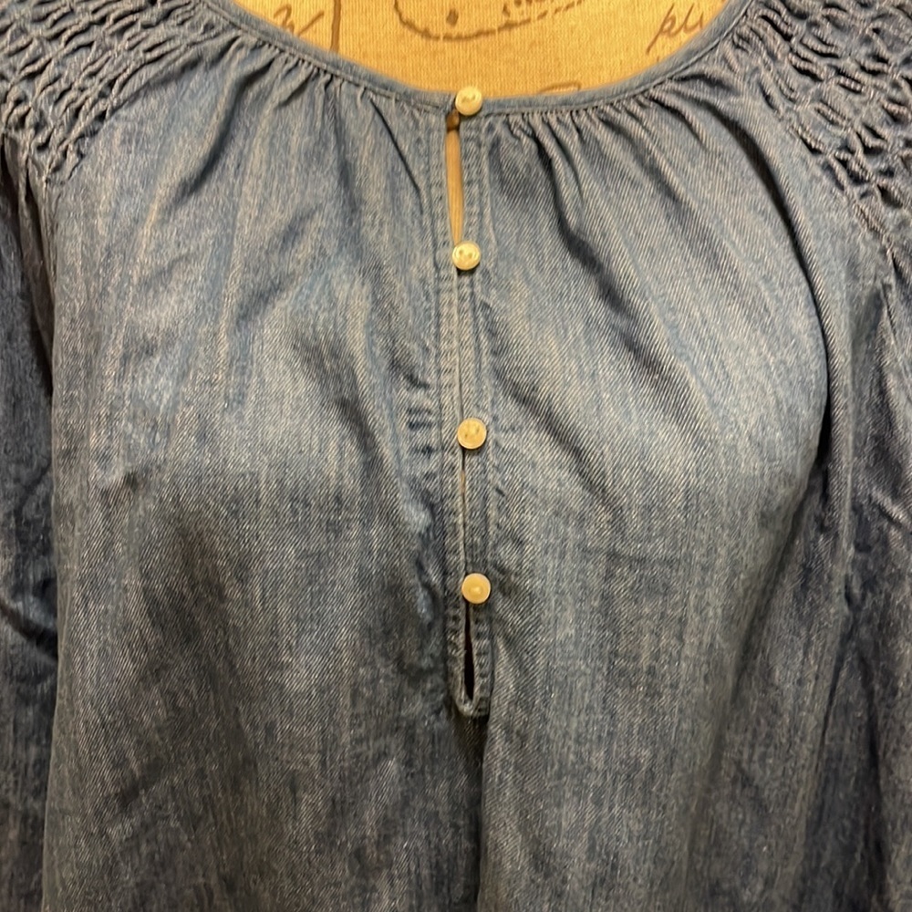 NWT XXL Old Navy denim cotton blouse - Picture 3 of 8